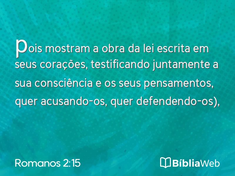 Romanos 2:15 em imagem para compartilhar