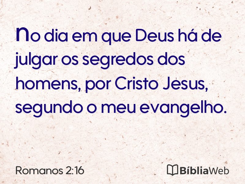 Romanos 2:16 em imagem para compartilhar