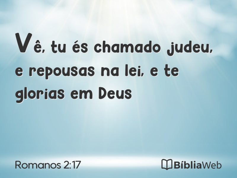 Romanos 2:17 em imagem para compartilhar