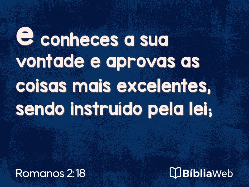 Romanos 2:18 em imagem para compartilhar