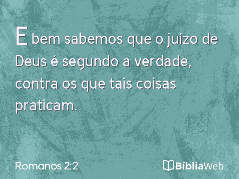 Romanos 2:2 em imagem para compartilhar