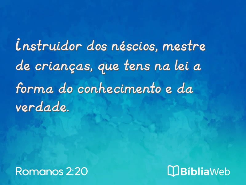 Romanos 2:20 em imagem para compartilhar