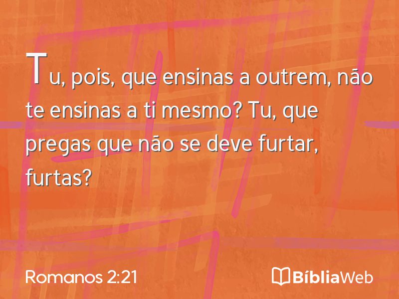 Romanos 2:21 em imagem para compartilhar