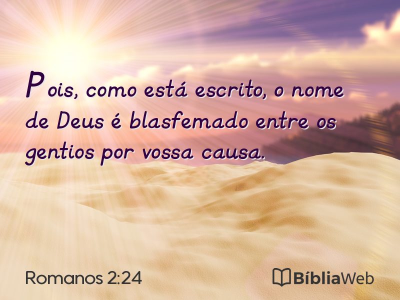 Romanos 2:24 em imagem para compartilhar