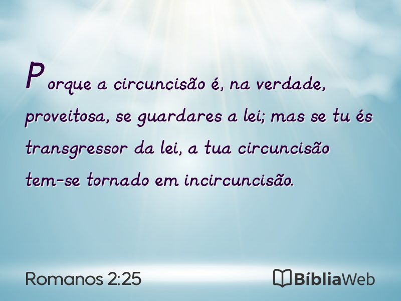 Romanos 2:25 em imagem para compartilhar