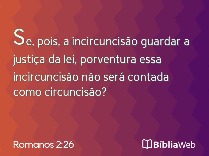 Romanos 2:26 em imagem para compartilhar