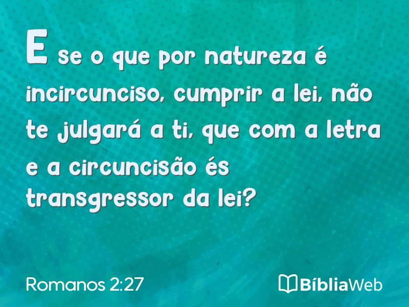 Romanos 2:27 em imagem para compartilhar