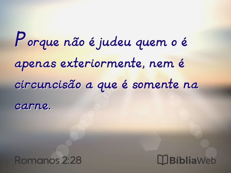 Romanos 2:28 em imagem para compartilhar