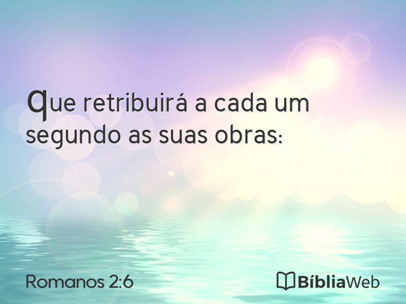 Romanos 2:6 em imagem para compartilhar