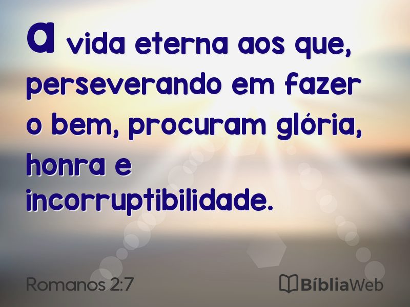 Romanos 2:7 em imagem para compartilhar