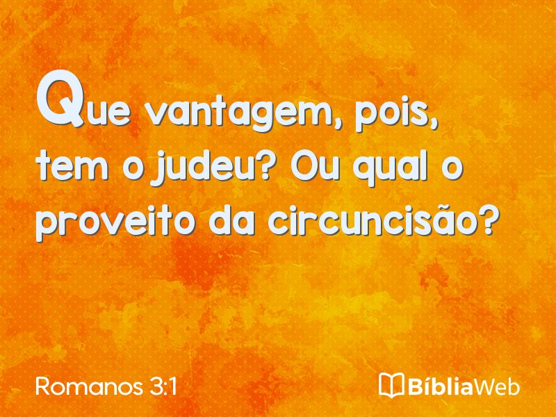 Romanos 3:1 em imagem para compartilhar