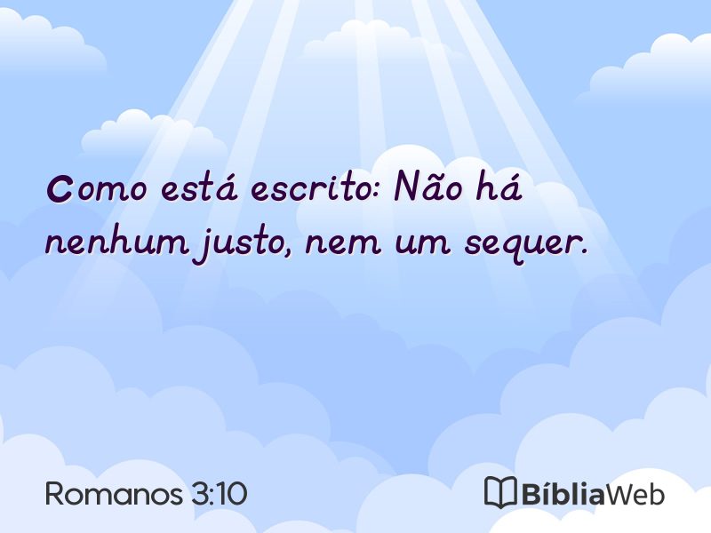 Romanos 3:10 em imagem para compartilhar