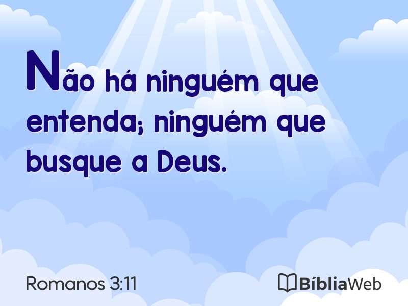 Romanos 3:11 em imagem para compartilhar