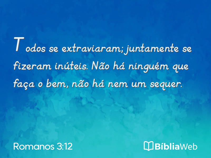 Romanos 3:12 em imagem para compartilhar