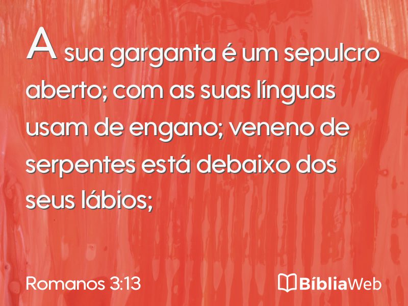 Romanos 3:13 em imagem para compartilhar