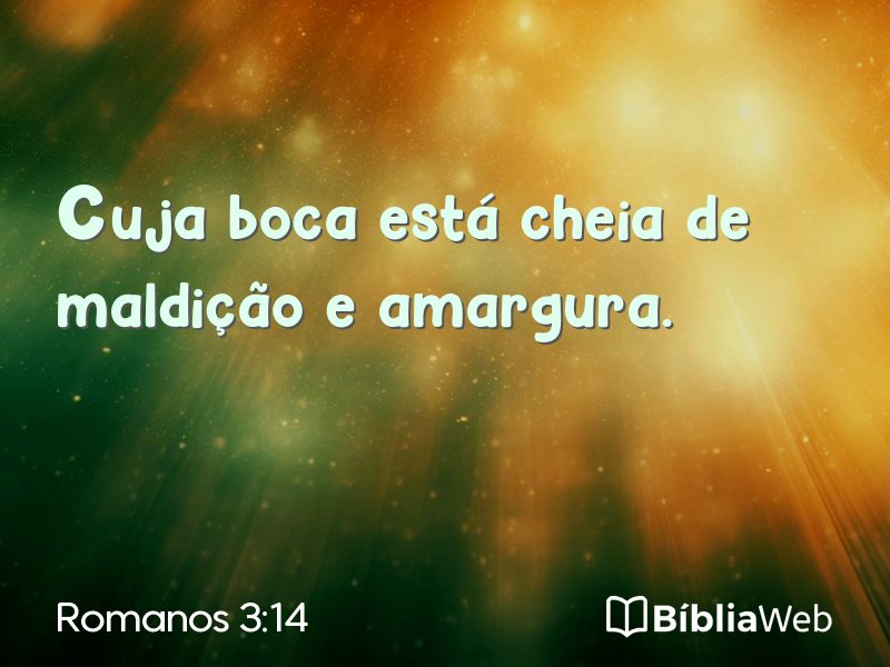 Romanos 3:14 em imagem para compartilhar
