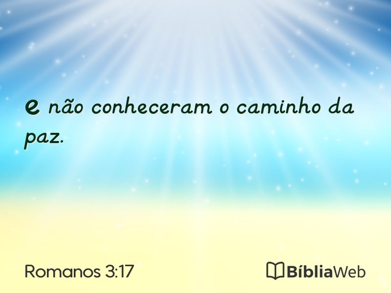 Romanos 3:17 em imagem para compartilhar