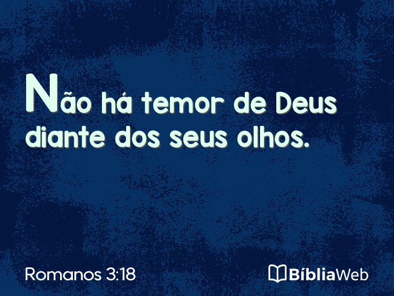 Romanos 3:18 em imagem para compartilhar