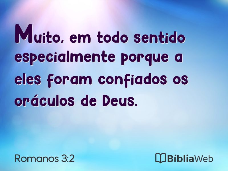 Romanos 3:2 em imagem para compartilhar