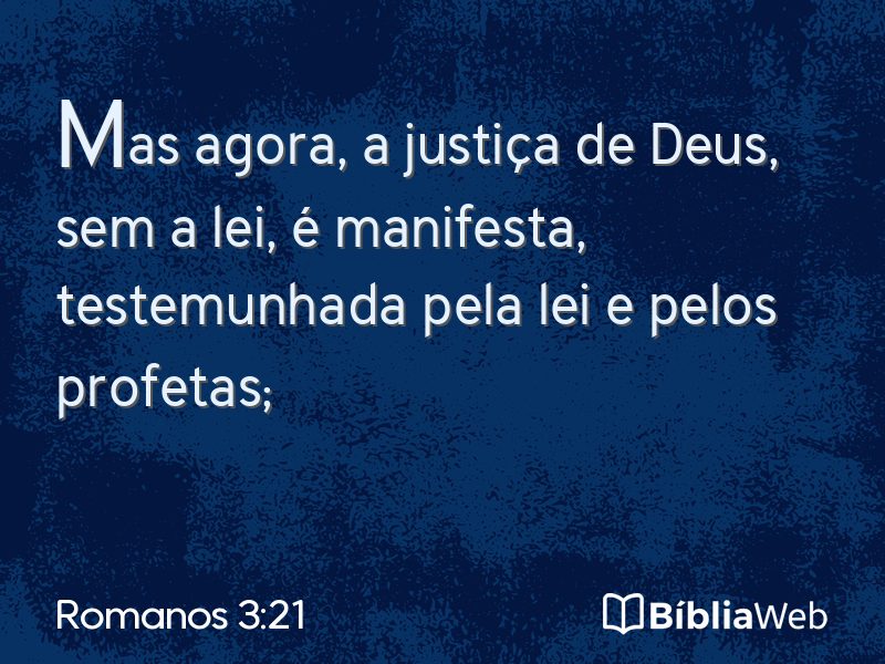Romanos 3:21 em imagem para compartilhar
