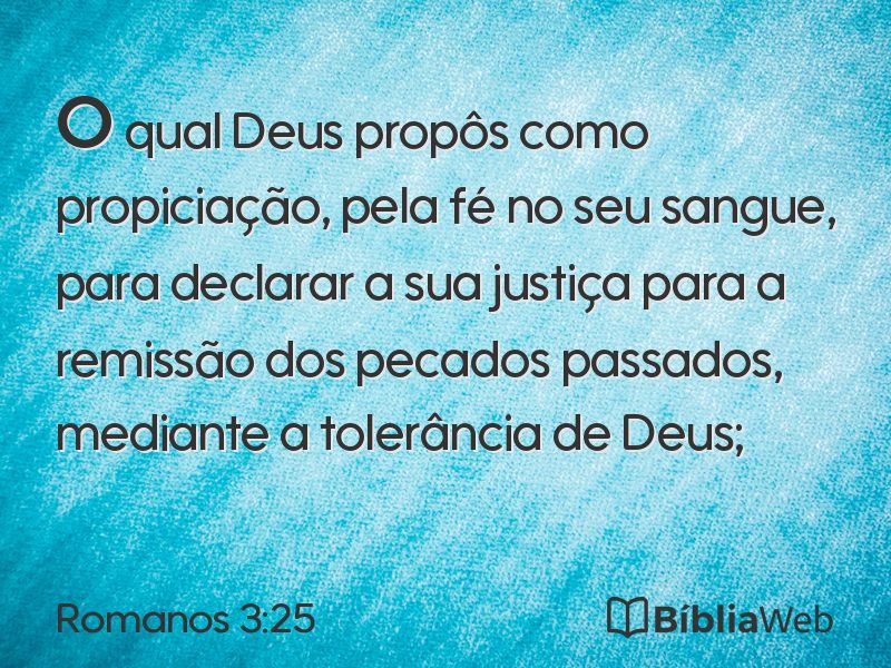Romanos 3:25 em imagem para compartilhar
