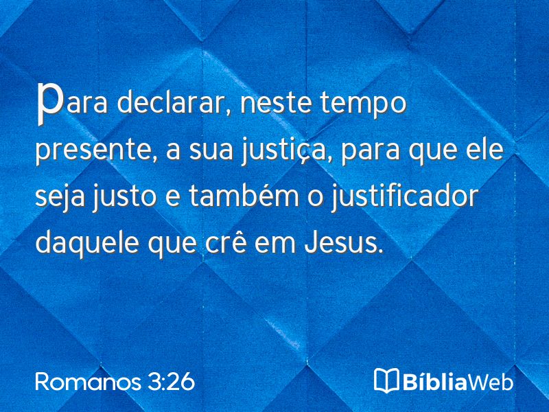 Romanos 3:26 em imagem para compartilhar
