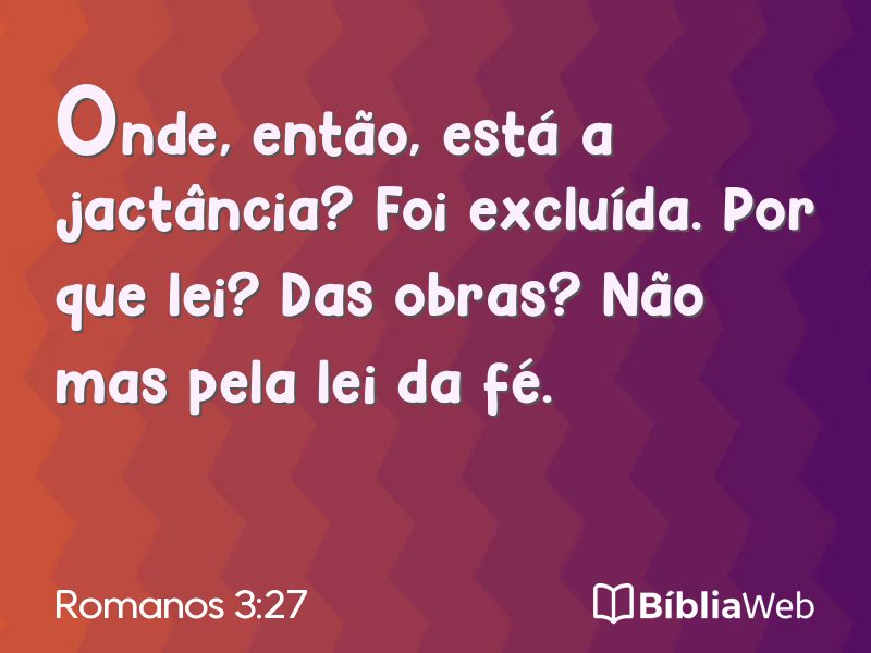 Romanos 3:27 em imagem para compartilhar