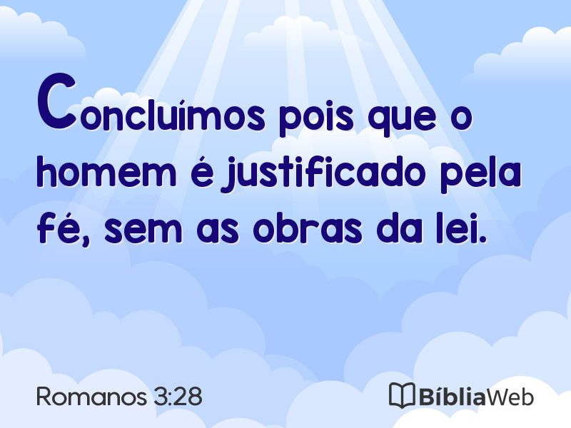 Romanos 3:28 em imagem para compartilhar