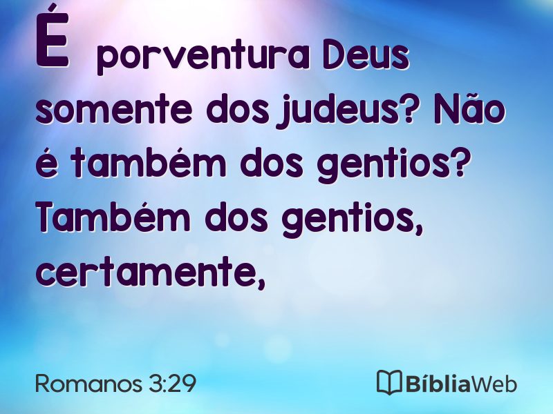 Romanos 3:29 em imagem para compartilhar