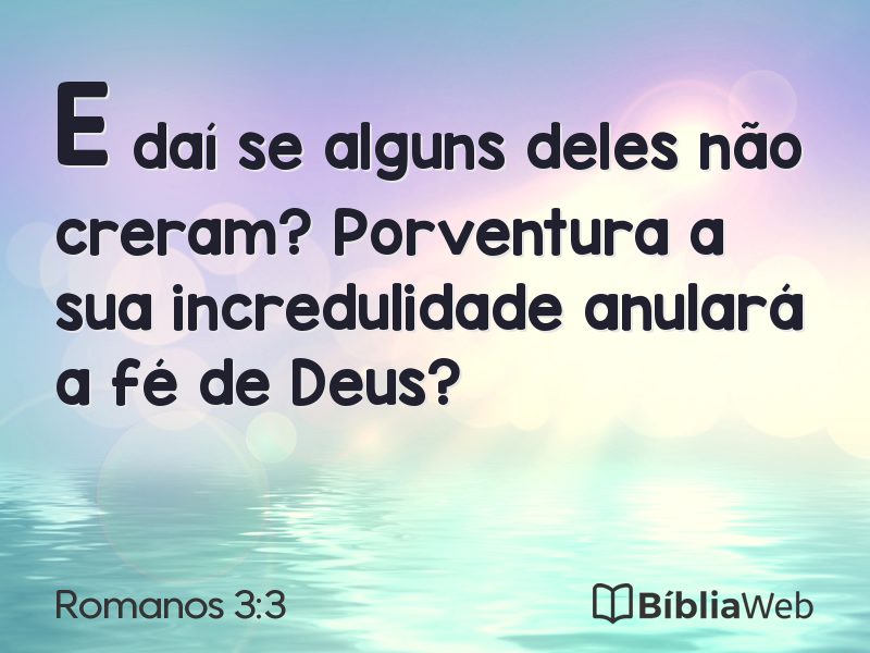 Romanos 3:3 em imagem para compartilhar