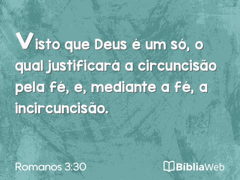 Romanos 3:30 em imagem para compartilhar