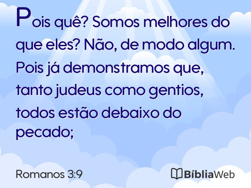 Romanos 3:9 em imagem para compartilhar
