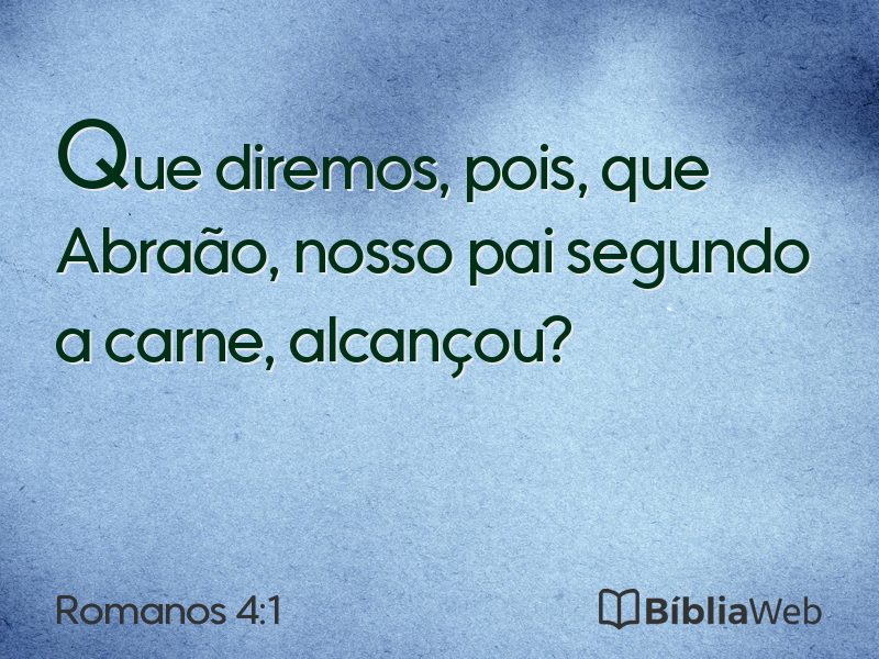 Romanos 4:1 em imagem para compartilhar