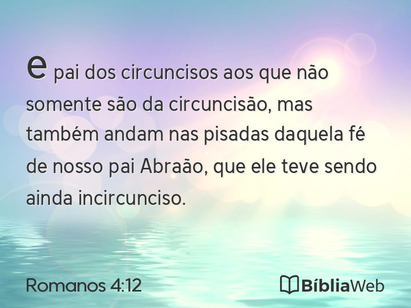 Romanos 4:12 em imagem para compartilhar