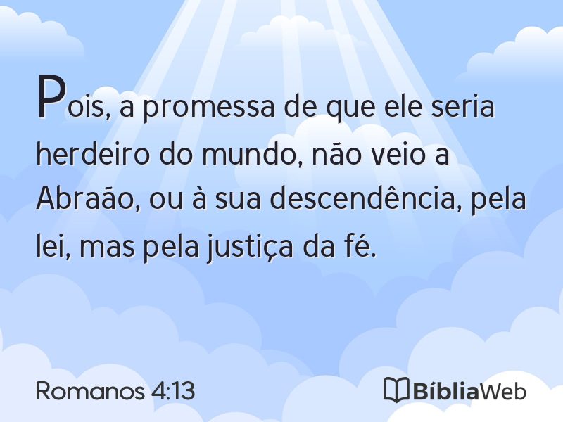Romanos 4:13 em imagem para compartilhar