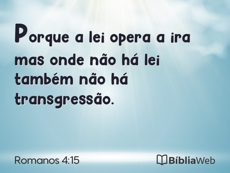 Romanos 4:15 em imagem para compartilhar