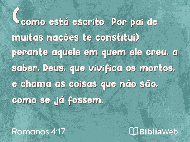 Romanos 4:17 em imagem para compartilhar