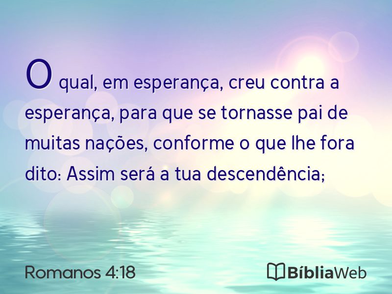Romanos 4:18 em imagem para compartilhar