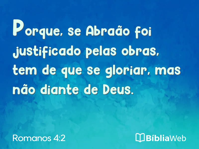 Romanos 4:2 em imagem para compartilhar