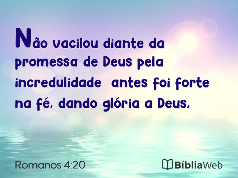 Romanos 4:20 em imagem para compartilhar