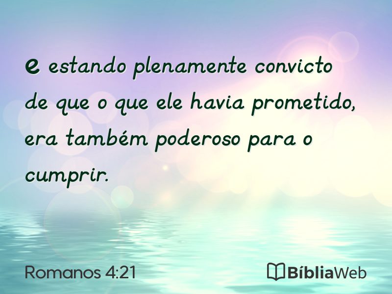 Romanos 4:21 em imagem para compartilhar
