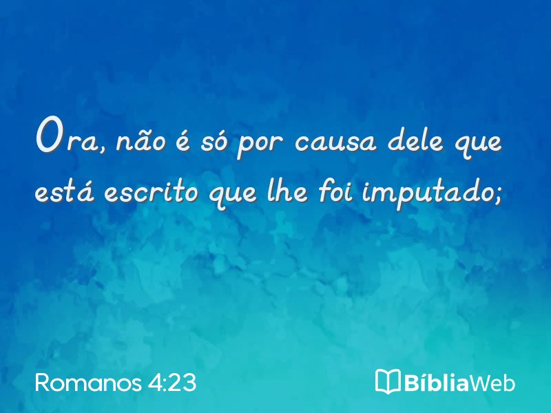 Romanos 4:23 em imagem para compartilhar