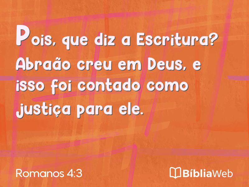 Romanos 4:3 em imagem para compartilhar
