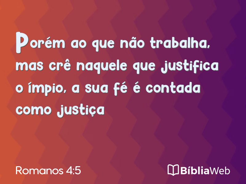 Romanos 4:5 em imagem para compartilhar