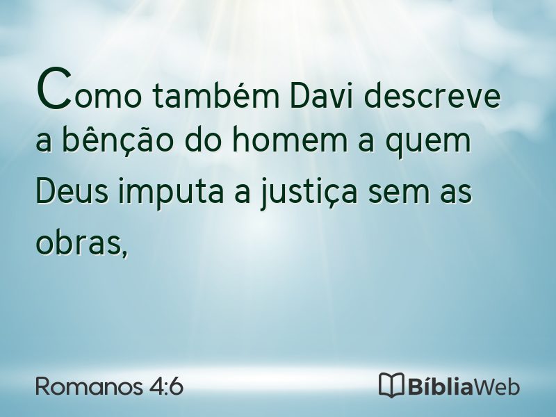 Romanos 4:6 em imagem para compartilhar