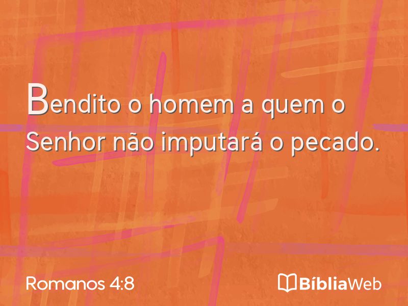 Romanos 4:8 em imagem para compartilhar