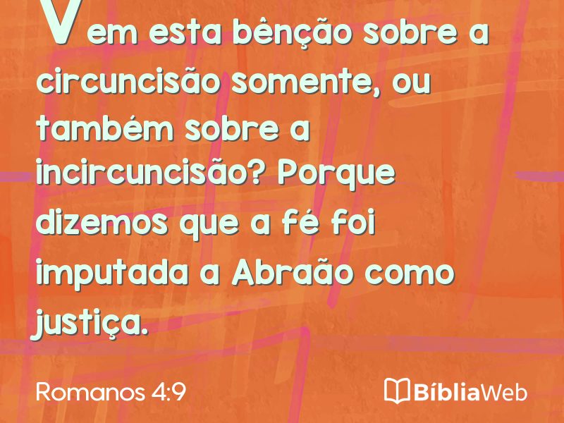 Romanos 4:9 em imagem para compartilhar