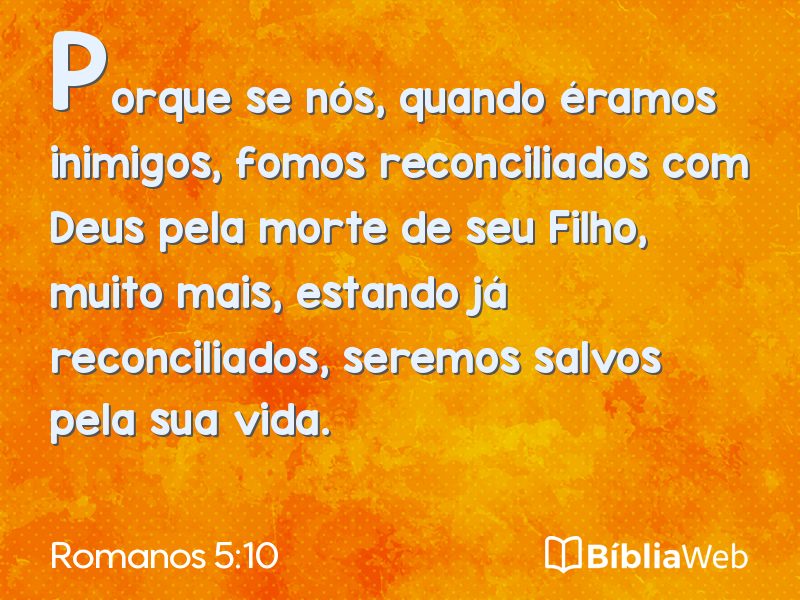 Romanos 5:10 em imagem para compartilhar