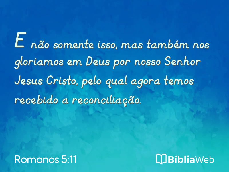 Romanos 5:11 em imagem para compartilhar