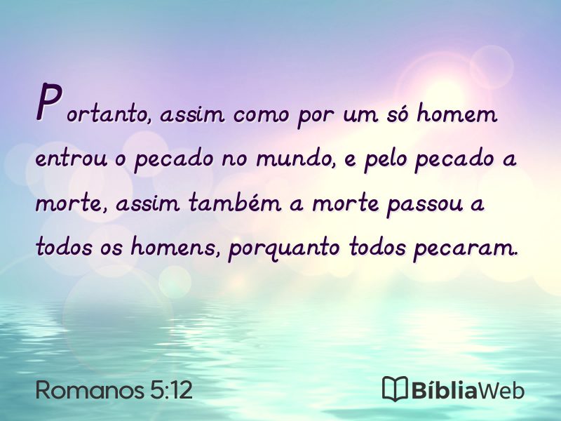 Romanos 5:12 em imagem para compartilhar